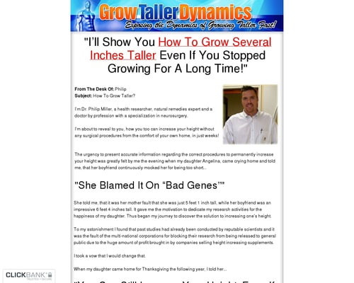 Grow Taller Dynamics - Exposing the Dynamics of Growing Taller Fast!