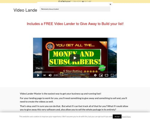 Free Video Landing Page Builder – StinsonWebHosting