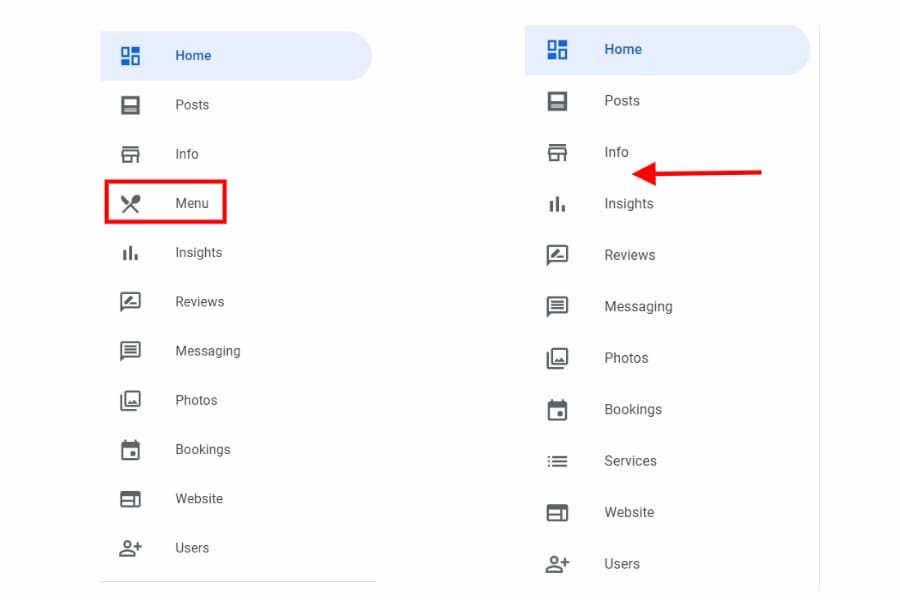 Menu Tab Missing from Restaurants Google My Business Dashboards - Online Ownership